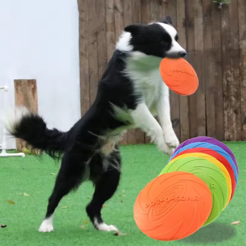 Flying Disc Dog Training Toy - Interaktywna silikonowa latająca tarcza dla psów,