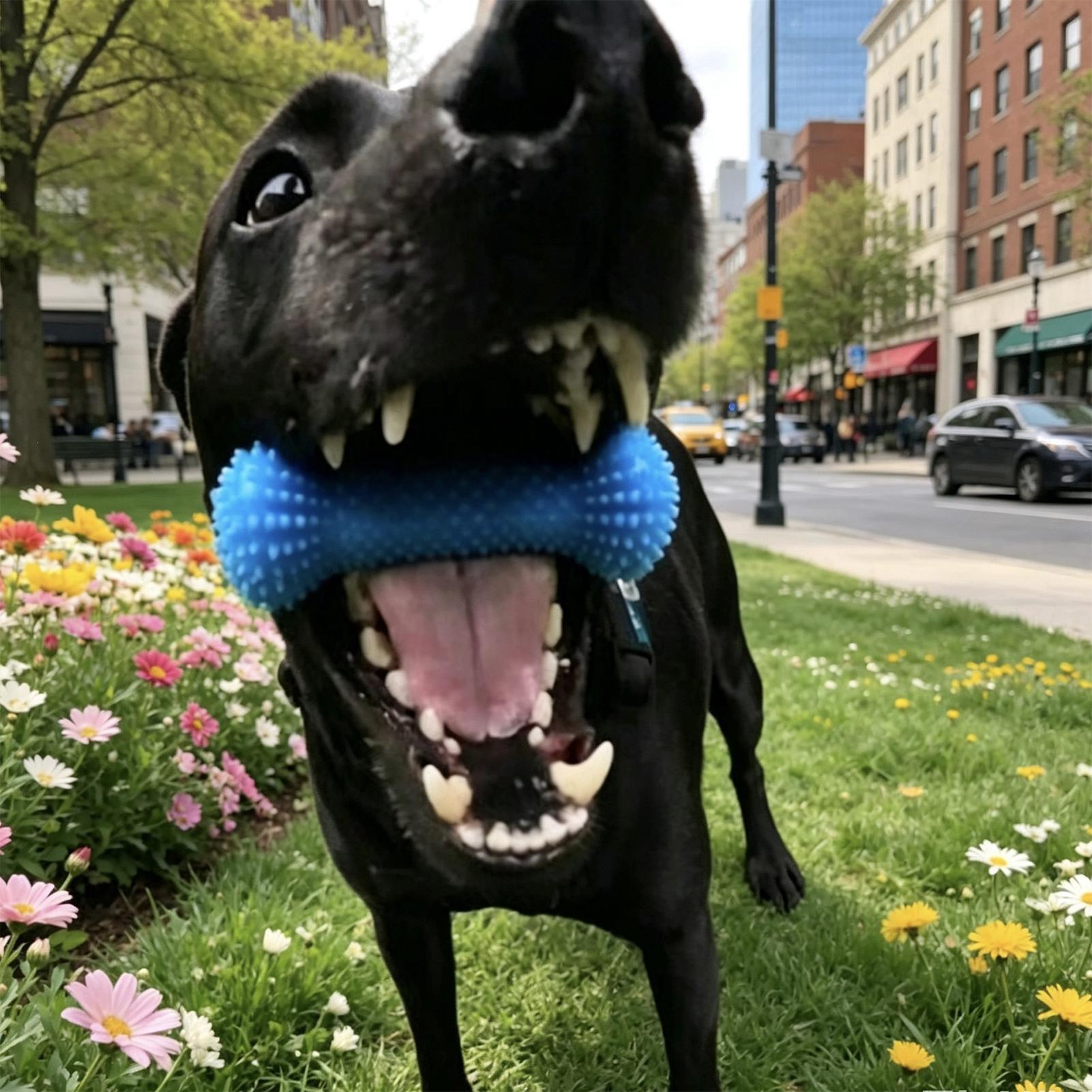 Interactive Squeaky Plush Dog Toy - Zabawki do czyszczenia zębów dla psów,